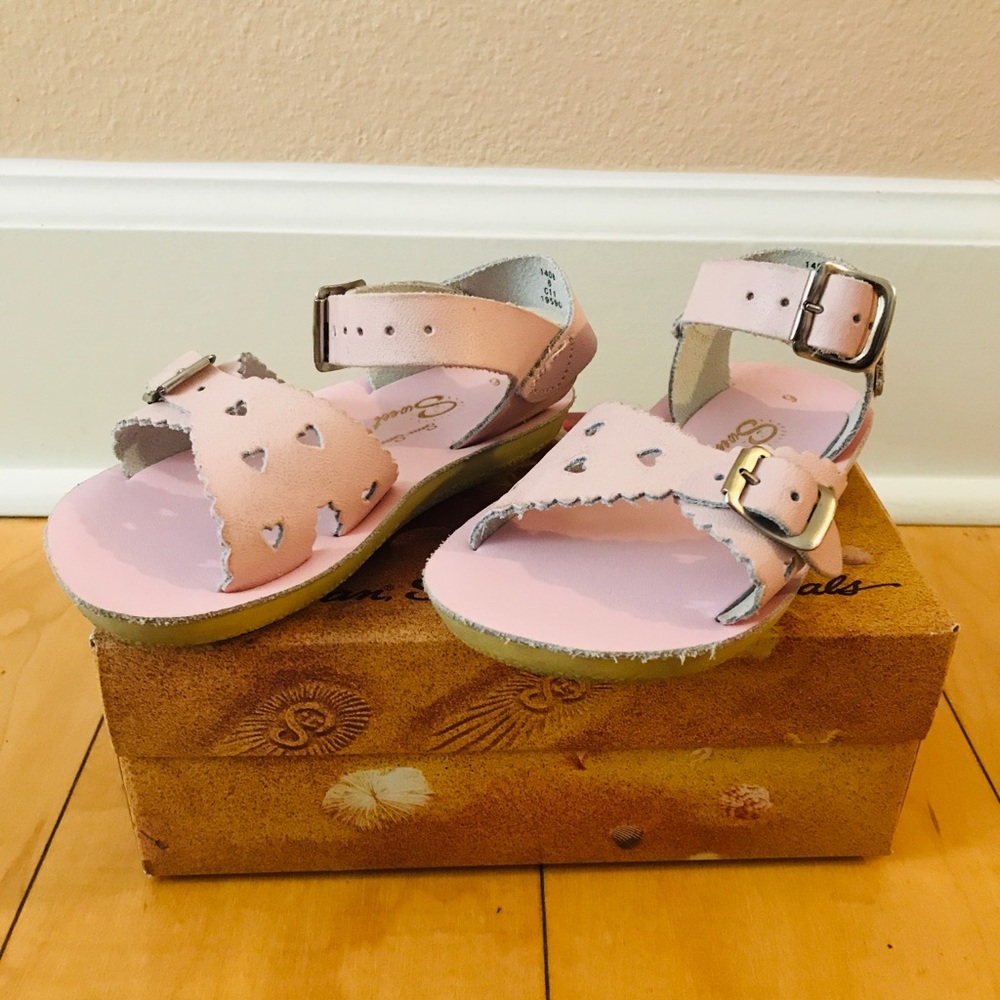 Sun San Saltwater sweetheart leather sandals Pink